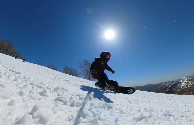 Insta360で撮影したスノーボード