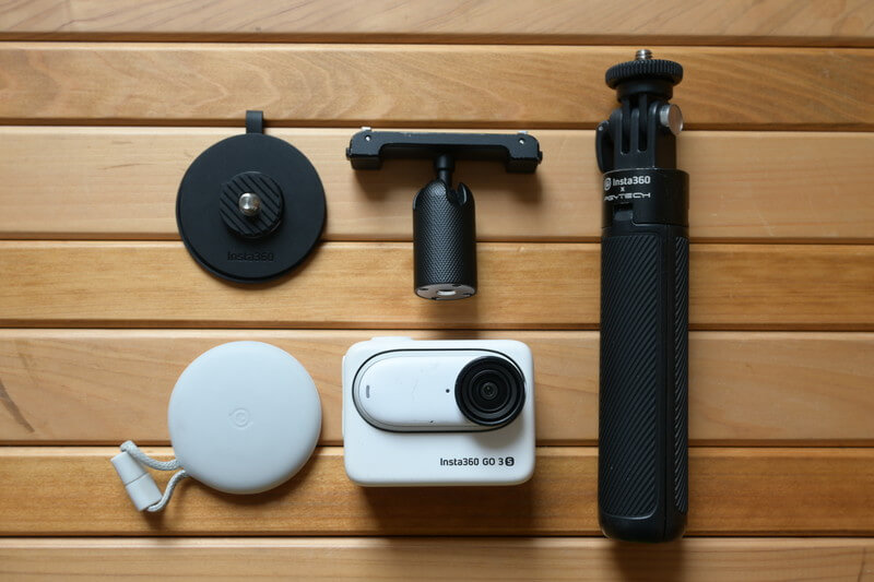 GoProとInsta360 GO 3Sのアクセサリー