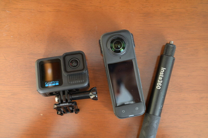 GoPro HERO 13とInsta360 X4のマウント、使い方比較